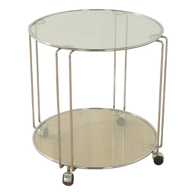 Side Table on Wheels, 1980s For Sale