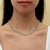 Contemporary Nina Zhou 20.40ct Heart Aquamarine Riviera Graduated Tennis Necklace in 14k White Gold For Sale - Image 3 of 7