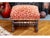 English Vintage Spool Leg Bench Upholstered in Animal Fabric For Sale - Image 3 of 5