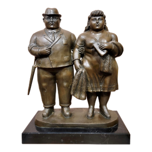 Fernando Botero -Chubby Couple -Bronze Sculpture