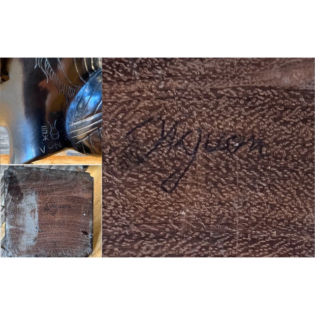 Mid-Century Signed Le Van Mau Bronze Sculpture Vietnamese Woman For Sale - Image 11 of 12