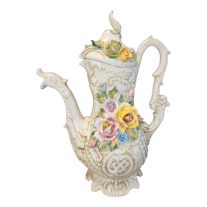 Mid 20th Century Capodimonte Large Coffee Pot
