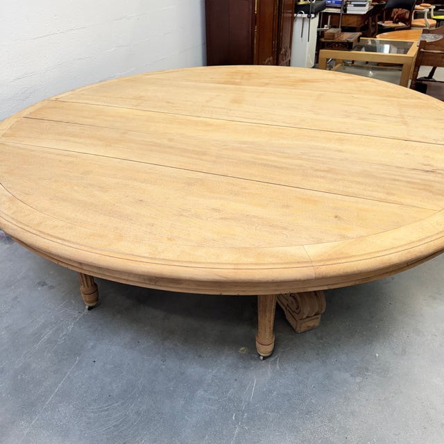 Monumental Banquet Table in Raw Oak For Sale - Image 18 of 18