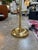 Elegant Brass Swivel Arm Floor Lamp With Pleated Shade For Sale In Los Angeles - Image 6 of 9