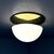 Elegant ceiling lamp by Glashütte Limburg, Germany (marked). Brass ceiling fastening with a white satin glass shade. 1...