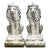 Vintage Traditional Gatekeeper Cast Cement Lion Statues - A Pair For Sale