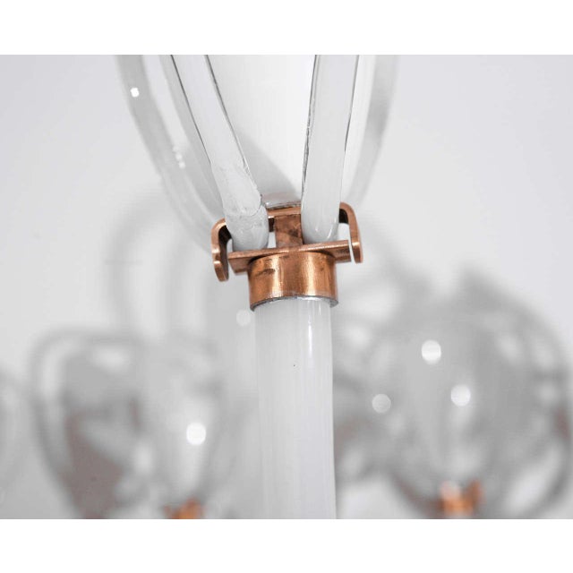 Venini 12 Arm Large White Murano Chandelier by Venini For Sale - Image 4 of 10