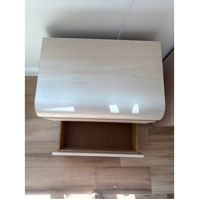 Postmodern 1980s Vintage Formica Nightstand Waterfall Front For Sale - Image 3 of 4