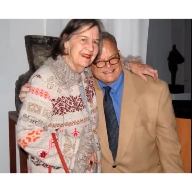 Textile Large Vintage Abstract Oil Portrait Painting by JoAnne Fleming, 40” X 30” For Sale - Image 7 of 9