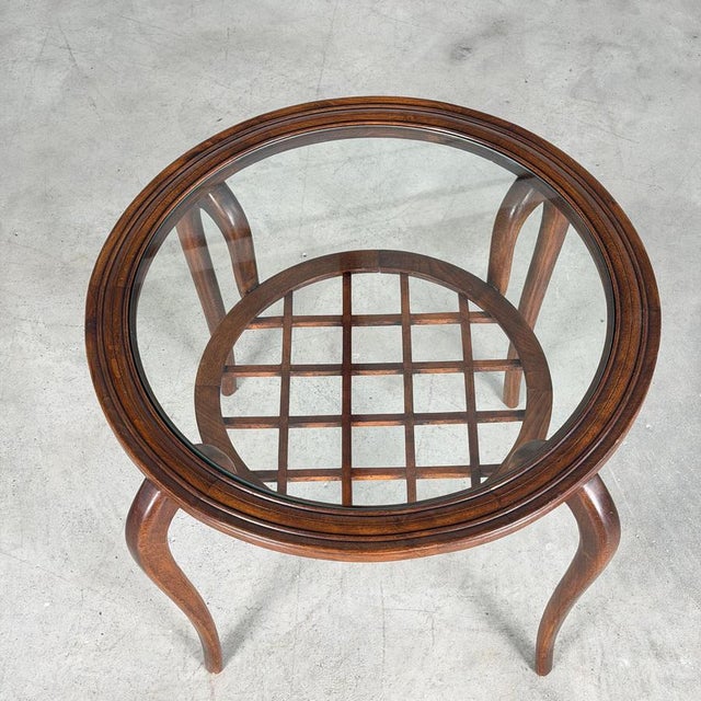 Wood Round Coffee Table by Paolo Buffa for Arrighi Serafino, 1950s For Sale - Image 7 of 16
