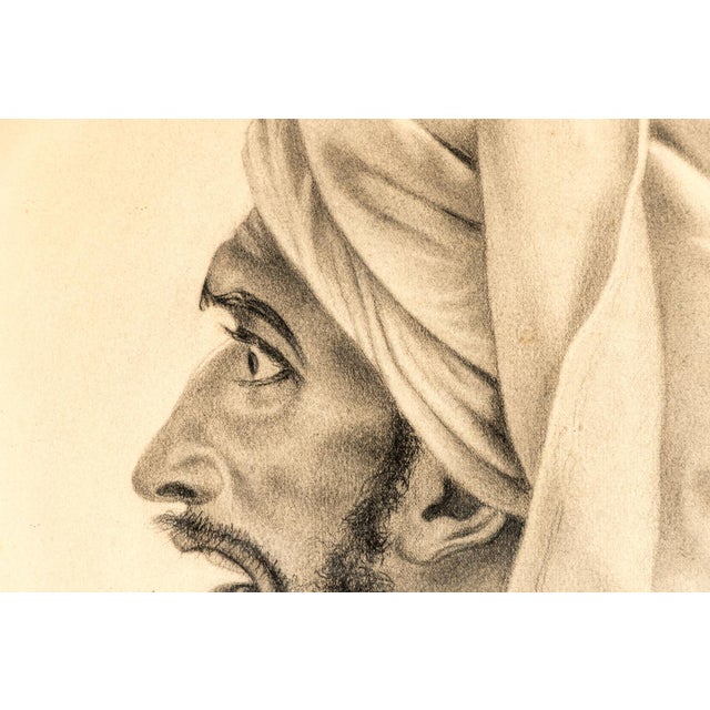 Charcoal Mary Eliza Dixon | Charcoal Portrait of an Eastern Man | Dated 1887 | American Academic Drawing | Documented Provenance For Sale - Image 8 of 8