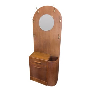 1938 Art Deco Coat Rack Oak Heals of London For Sale