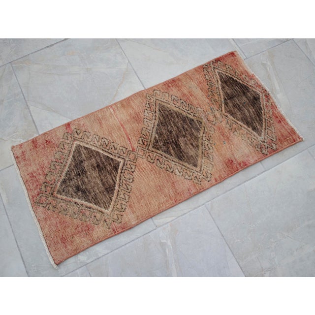 1970s 1970s Vintage Hand Knotted Small Rug For Sale - Image 5 of 8