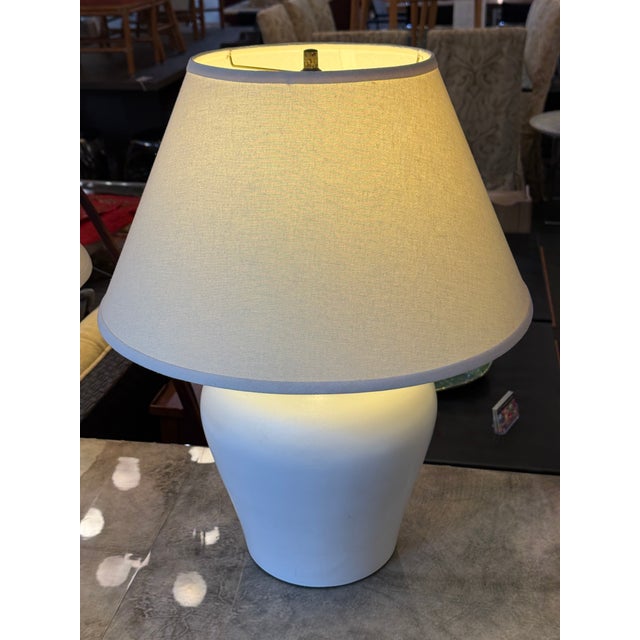2010s Raw Ceramic Jug Style Table Lamps, Pair For Sale - Image 5 of 12