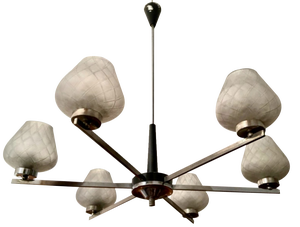 Mid-Century Modern Pendant Lamp in Metal, 1950s