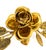Chapman Manufacturing Company Vintage Pair Gold-Tone Metal Rose Candle Holders — Hollywood Regency / Maison Jansen Style For Sale - Image 4 of 12