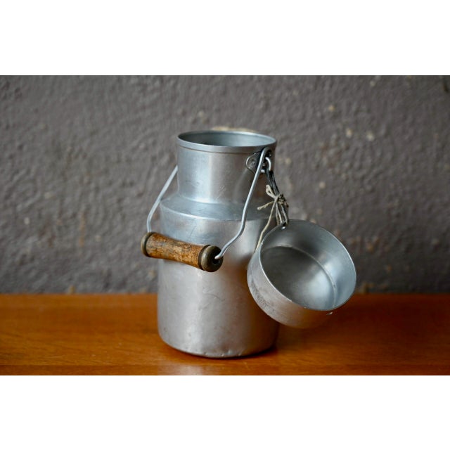 Vintage Deco Farmhouse Tinplate Milk Jug For Sale - Image 6 of 6