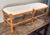 Vintage French Country Style Wood Upholstered Bench With Turned Legs For Sale In Providence - Image 6 of 12