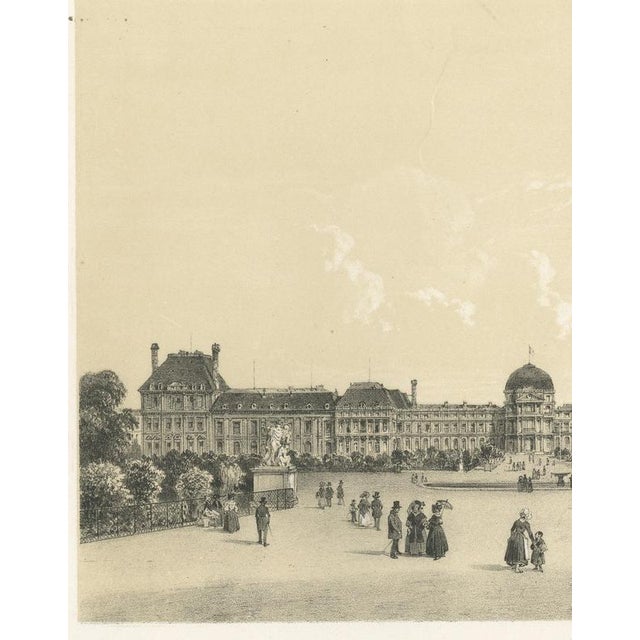 After J. Jacottet, Tuileries Palace, Paris, 1860, Lithograph For Sale - Image 4 of 9