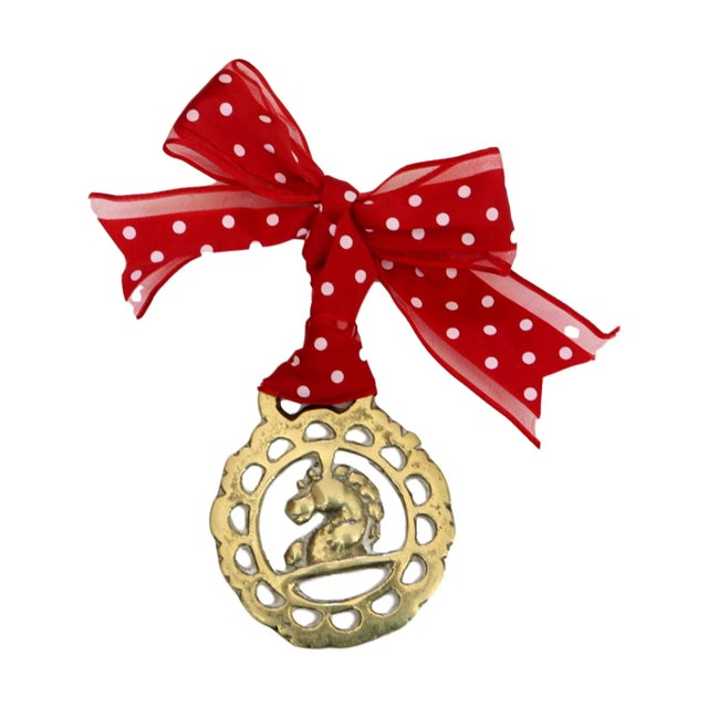 English 19th-C. English Horse Brass Ornament For Sale - Image 3 of 3