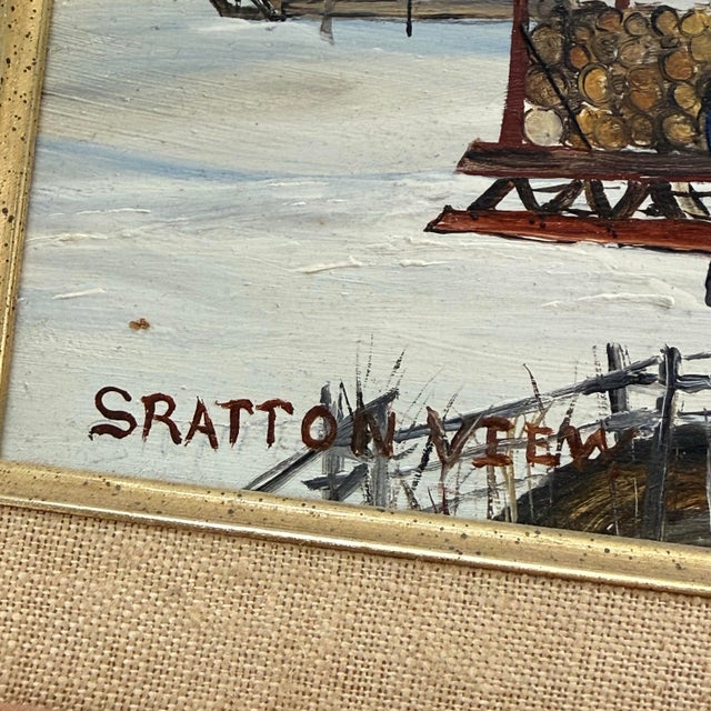 Late 20th Century Will Moses “Stratton View” Original Oil Painting, Signed, 1979 For Sale - Image 5 of 11