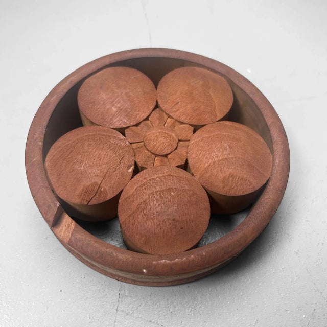 Japanese Wooden Plum Blossom Ornaments, 1920s, Set of 9 For Sale - Image 15 of 17