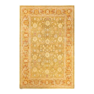 Mogul, One-of-a-Kind Hand-Knotted Area Rug - Green, 6' 2" x 9' 3" For Sale