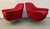 Pair of Mid-Century Style Burgundy Lounge Chairs For Sale In New York - Image 6 of 12