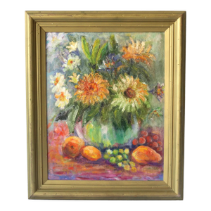 Midcentury French Framed Still Life Painting