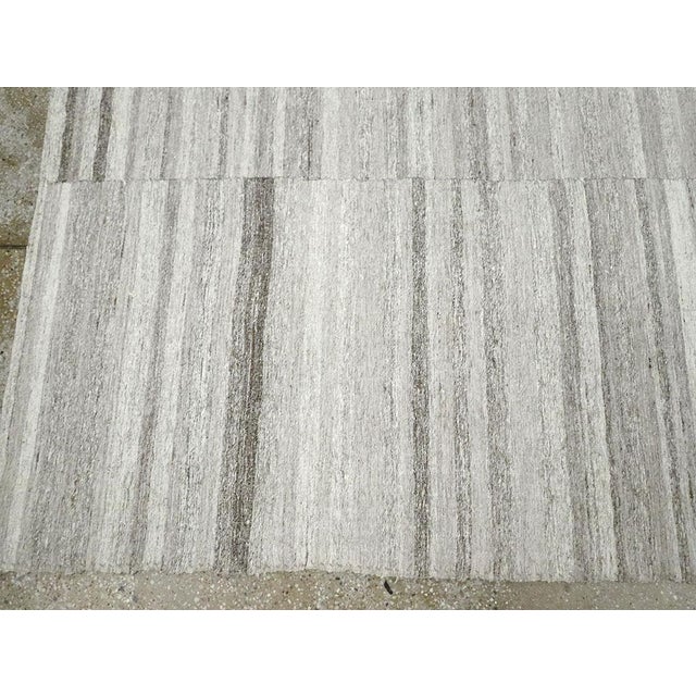 Gray Galerie Shabab Collection Grey Mid-20th Century Handmade Turkish Flatweave Kilim Accent Rug For Sale - Image 8 of 10