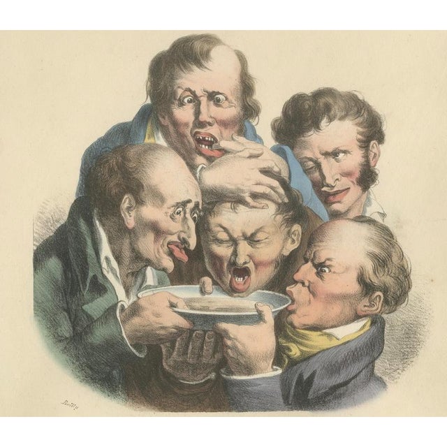 Louis-Léopold Boilly, Grimaces Plate 6, 1823, Lithograph For Sale - Image 5 of 10
