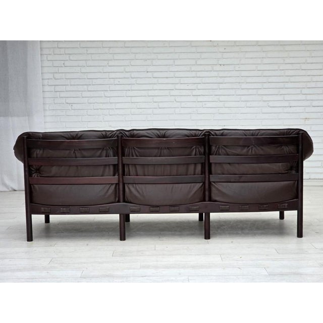Scandinavian 3-Seater Sofa in Leather by Arne Norell, 1970s For Sale - Image 12 of 18