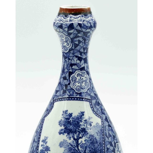 Ceramic Blue Vase by Franz Anton Mehlem, 19th Century For Sale - Image 5 of 7