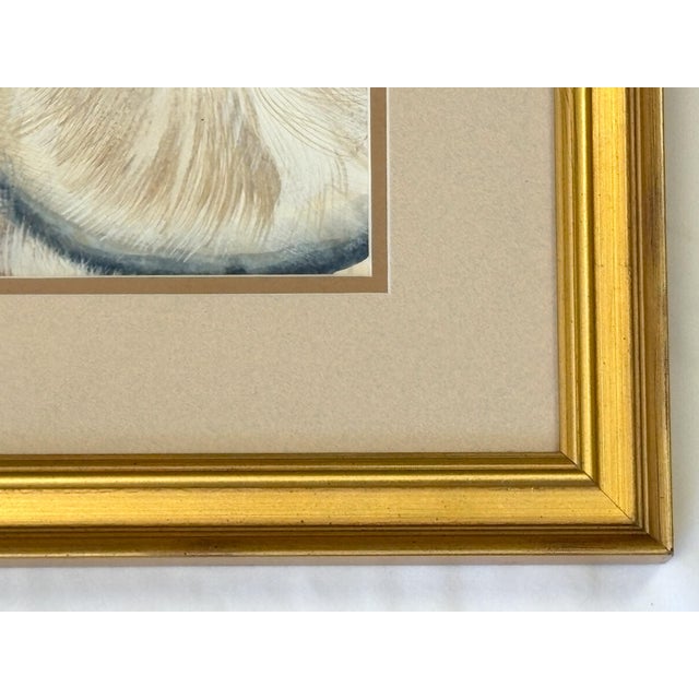 Framed Signed Original Watercolor Portrait of a Playful Terrier at the Beach by Capt Wick Reed For Sale - Image 11 of 12