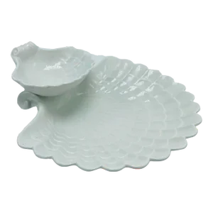 Italian Ceramic Shell Serving Platter