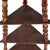 Antique 1920s 27" Tall Folk Art 4-Tier Wooden Spool Triangular Geometric Corner Shelf For Sale - Image 15 of 17