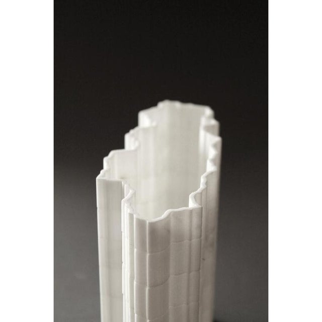 Stripes A3 Decorative Vase in Statuario Marble by Bufalini Marmi For Sale - Image 9 of 17