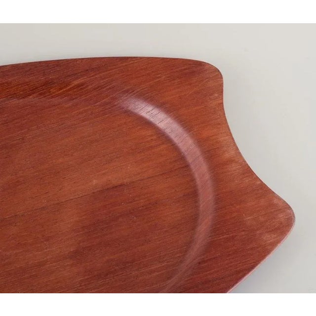 Silva. Large tray made of precious wood. Danish design. Mid-20th century. Handmade. In excellent condition with normal...