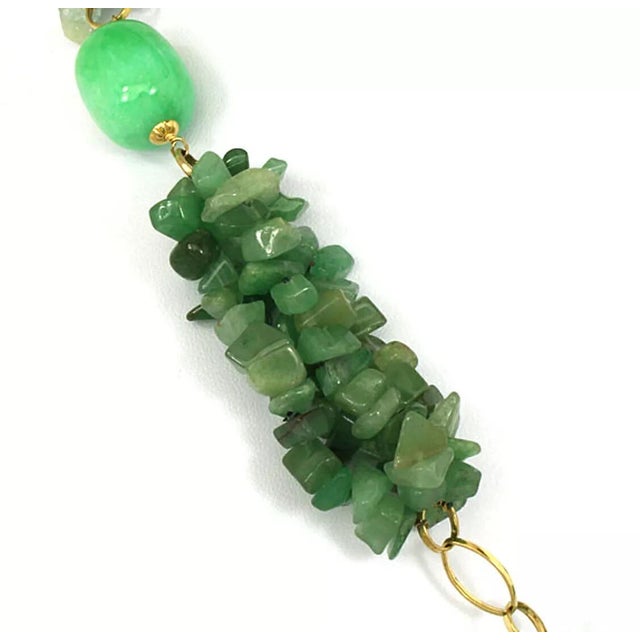 Enzo Liverino 18k Yellow Gold Cluster Bead Long Lariat Necklace For Sale - Image 4 of 4