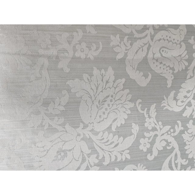 Late 20th Century Baker Chippendale Mahogany Camel Back Sofa Claws & Ball Feet Blue Damask Fabric For Sale In Cleveland - Image 6 of 10
