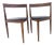 Roundette Side Chairs in Teak and Faux Leather by Hans Olsen for Frem Rojle, 1960s, Set of 2 For Sale