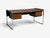 Mid-Century Modern Peter Protzman, Unique Writing Desk, Zebrawood, Chrome, Usa, 1970s For Sale - Image 3 of 15