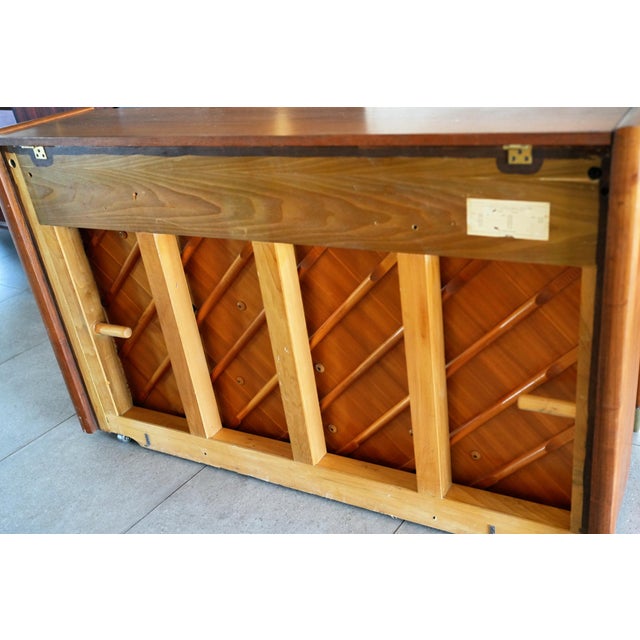 Baldwin Acrosonic Mid-Century Modern Piano & Original Bench | Sculptural Walnut For Sale - Image 15 of 16