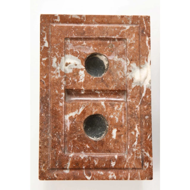 1980s Italian Marble Ink Wells - a Pair For Sale In New York - Image 6 of 13
