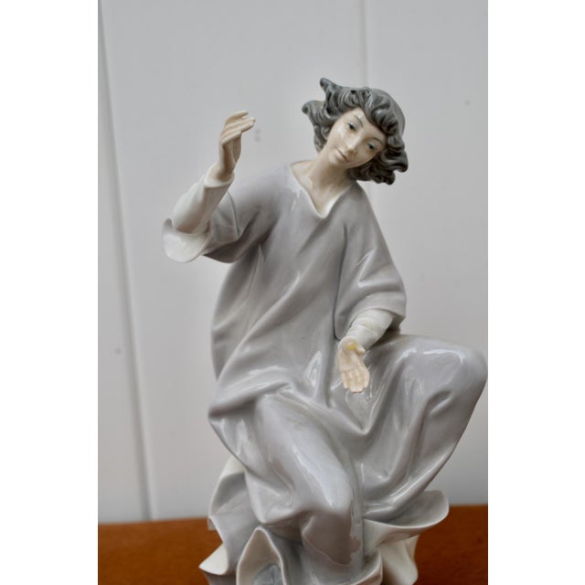 Ceramic Lladro Porcelain Angel Figurine Retired 1976 Vintage Spain For Sale - Image 7 of 13