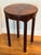 Brown Antique Flame Mahogany Inlaid Round Side Table For Sale - Image 8 of 11