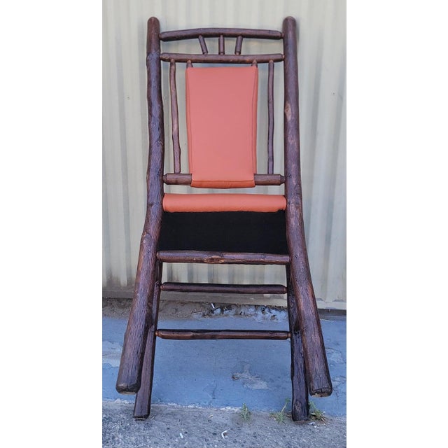 1930s Old Hickory Dinning Chairs Set of Six Leather Seats Chairs For Sale - Image 10 of 10