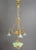 Metal Jugendstil Adjustable Floral Chandelier with Opaline Glass Shades, 1910 For Sale - Image 7 of 18