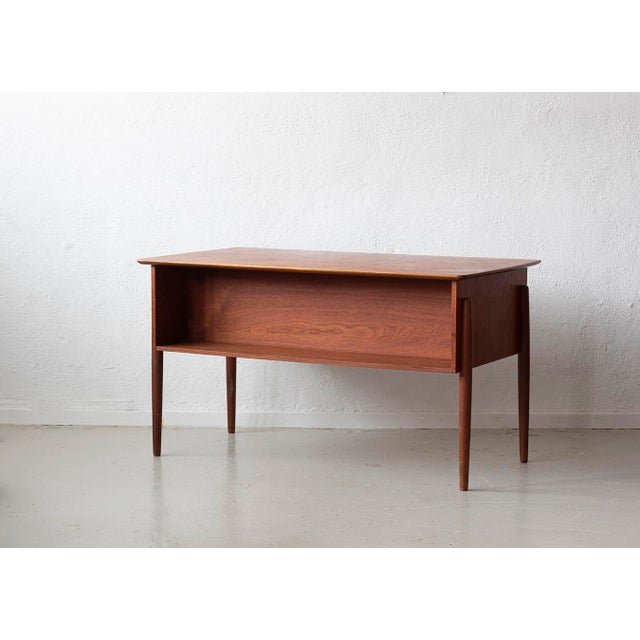 Mid-Century Modern Scandinavian Teak Desk with Six Drawers, 1960s For Sale - Image 3 of 6
