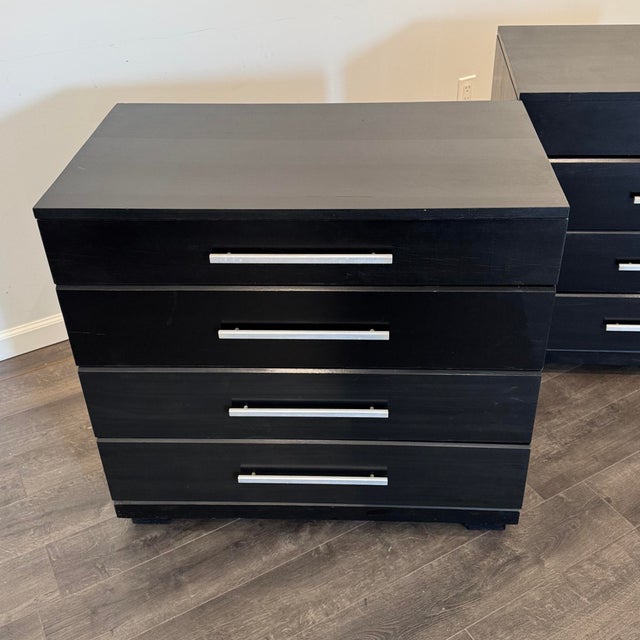 Mengel Furniture Co. Raymond Loewy for Mengel Ebonized Low Dressers, C. 1950's For Sale - Image 4 of 10